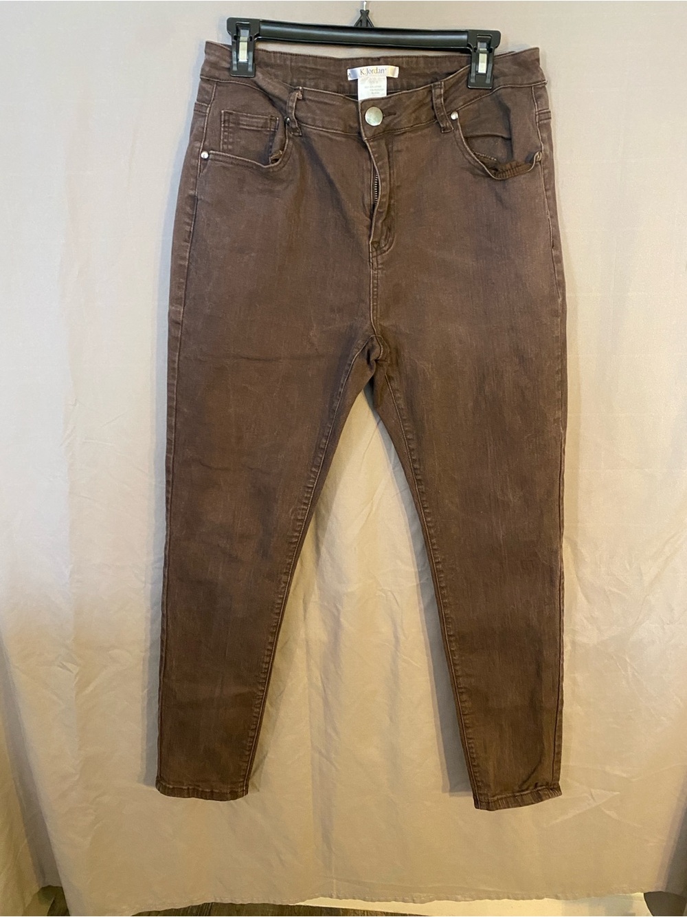 K Jordan Women's Skinny Jeans in Brown Wash